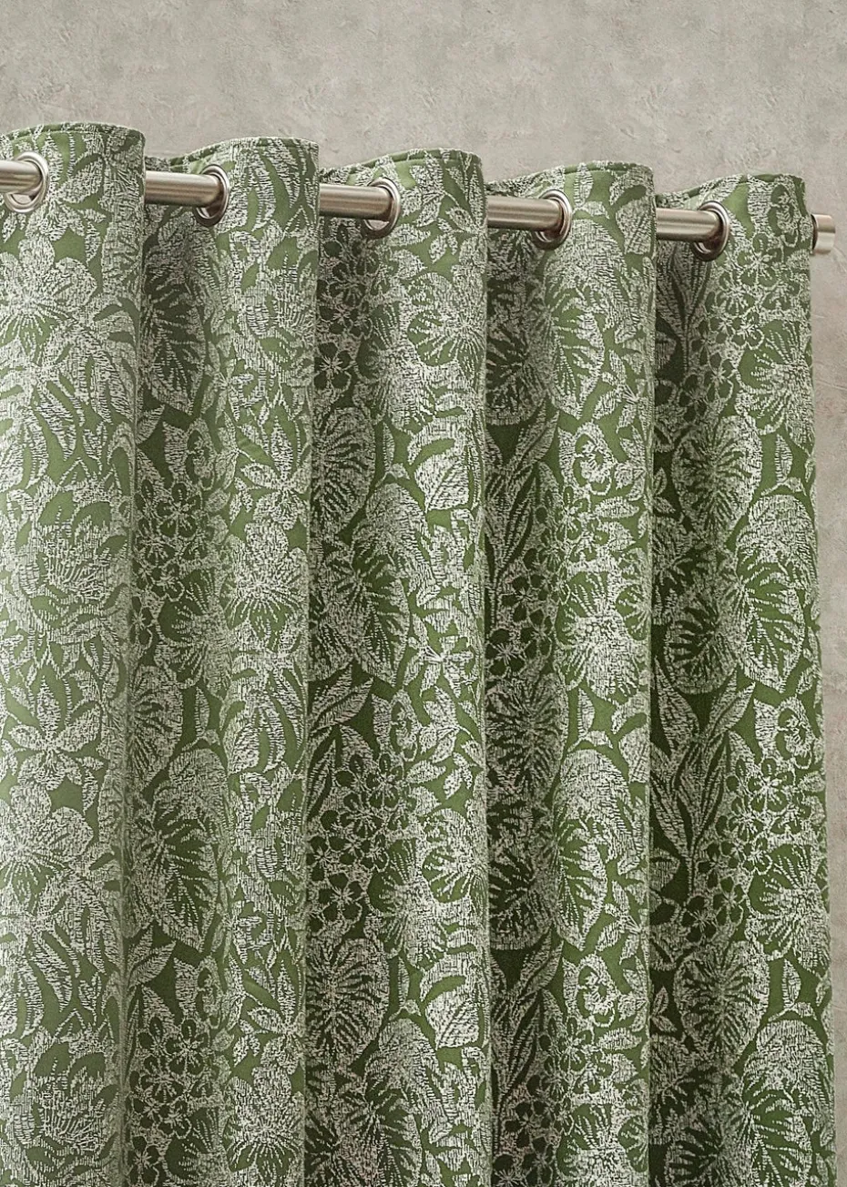 Wylder Nature Bali Botanical Jacquard Eyelet Curtains
