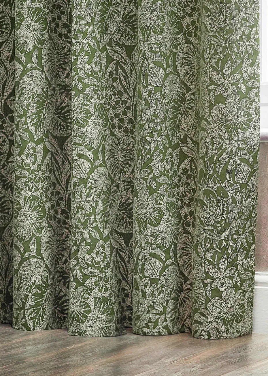 Wylder Nature Bali Botanical Jacquard Eyelet Curtains