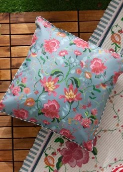Wylder Nature Light Blue Claudia Floral Outdoor Outdoor Cushion