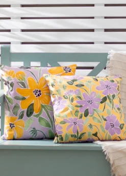 Wylder Nature Lilac Flower Filled Outdoor Cushions (43cm x 43cm x 8cm)
