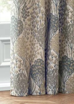 Wylder Nature Ophelia Floral Jacquard Pencil Pleat Curtains