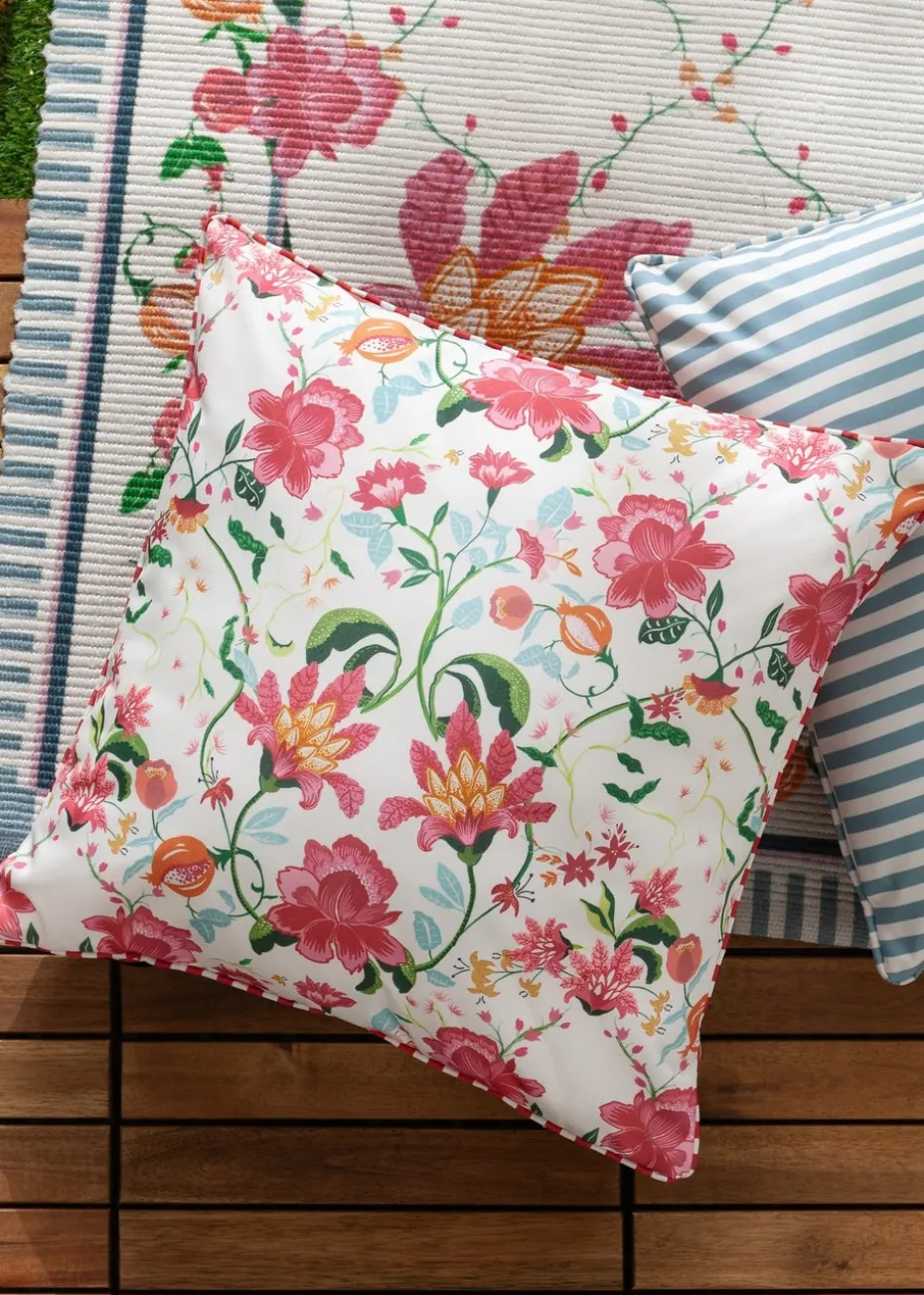 Wylder Nature Red Claudia Floral Outdoor Outdoor Cushion