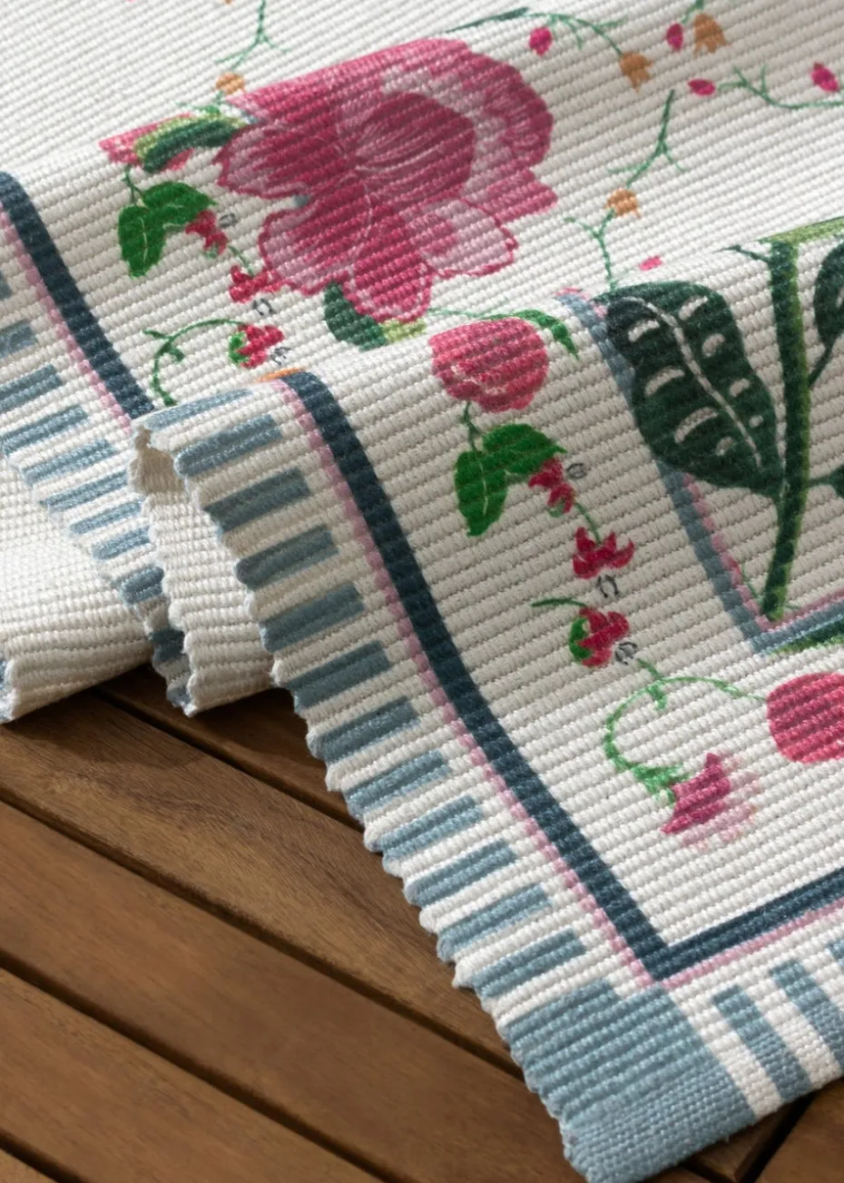 Wylder Nature Red Claudia Floral Printed Indoor/Outdoor Rug