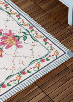 Wylder Nature Red Claudia Floral Printed Indoor/Outdoor Rug