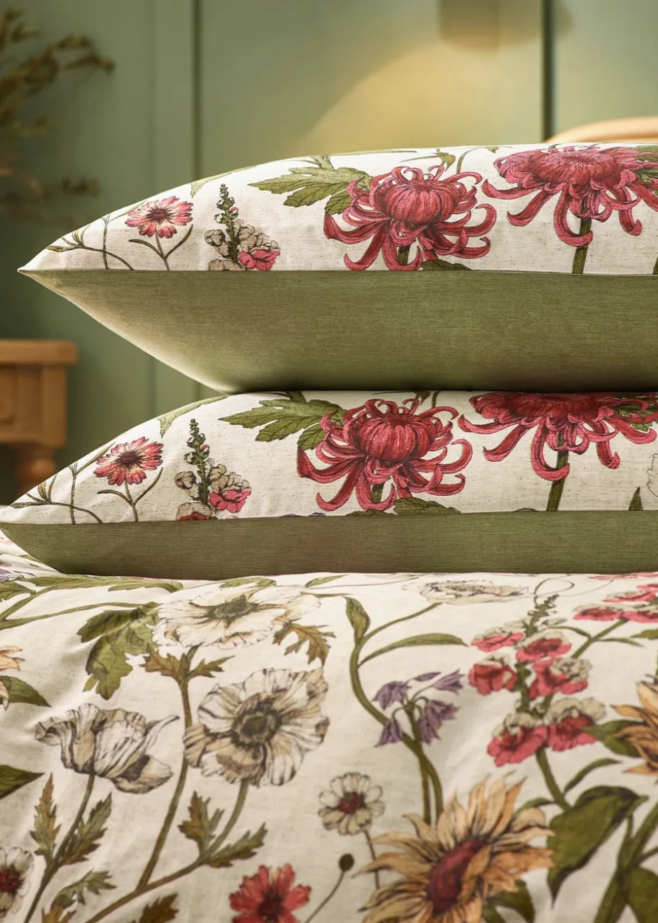 Wylder Nature Wallflower Traditional Floral Duvet Cover Set Natural