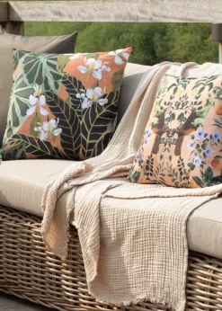Wylder Tropics Multi Kali Leaves Filled Outdoor Cushions (50cm x 50cm x 8cm)