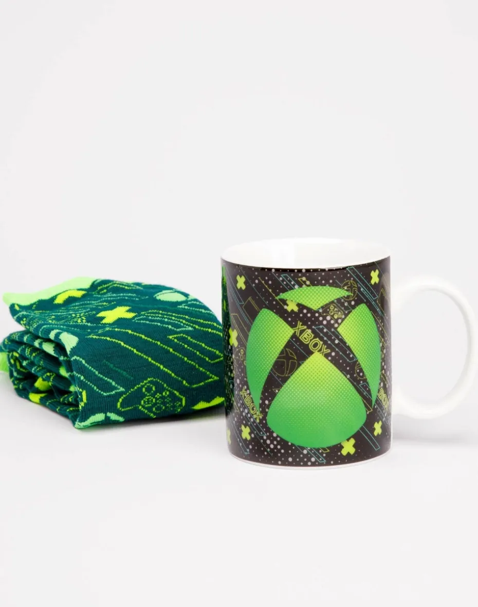 Xbox Adults Black Logo Mug & Sock Gift Set