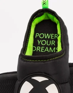 Xbox Boys Black Logo Mule Slippers (13 Younger - 5 Older)
