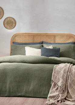 Yard Chunky Waffle 100% Cotton Duvet Cover Set