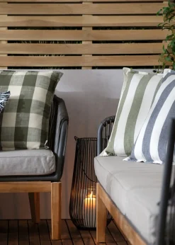 Yard Dark Green Hayle Cotton Outdoor Outdoor Cushion