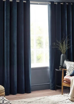 Yard Heavy Chenille Velvet Eyelet Curtains