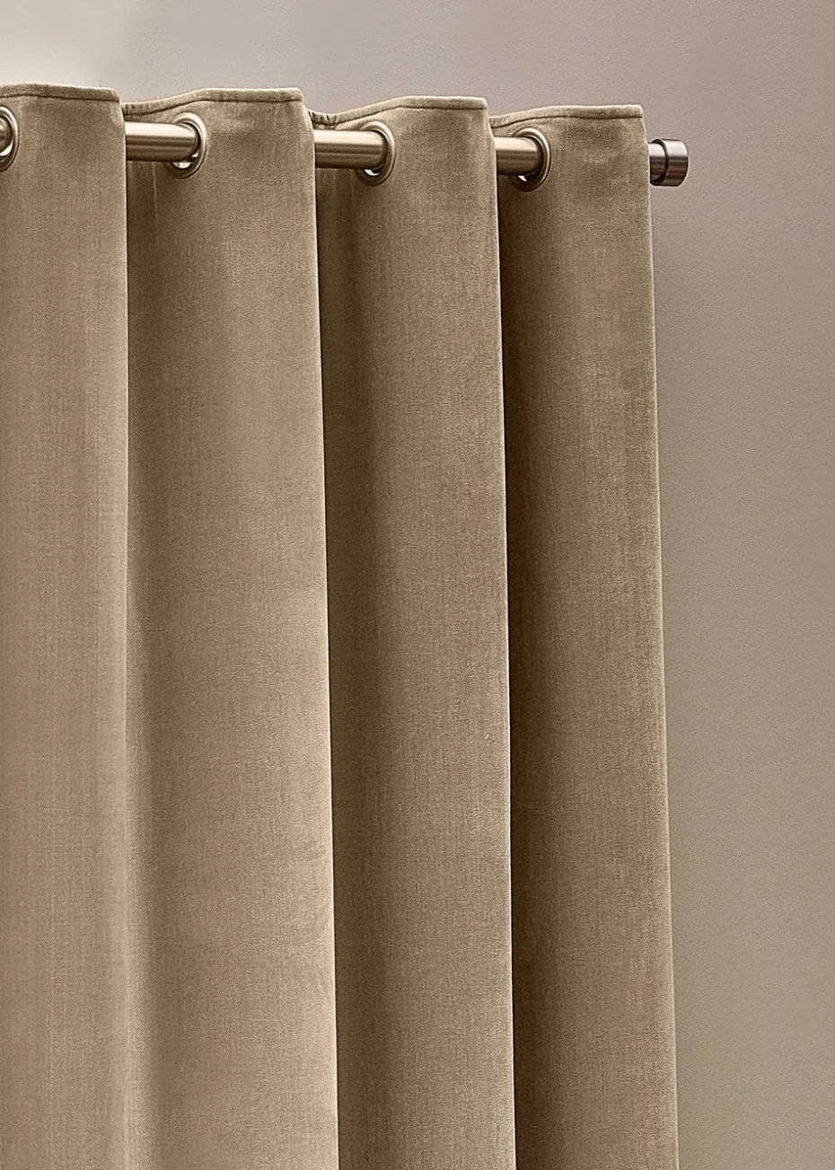 Yard Heavy Chenille Velvet Eyelet Curtains