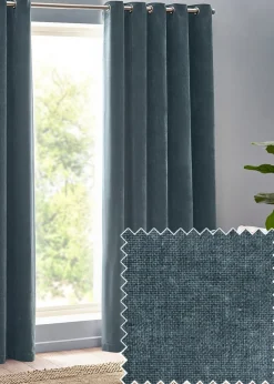 Yard Heavy Chenille Velvet Eyelet Curtains