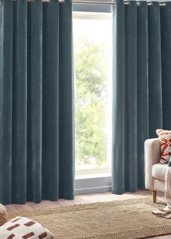 Yard Heavy Chenille Velvet Eyelet Curtains