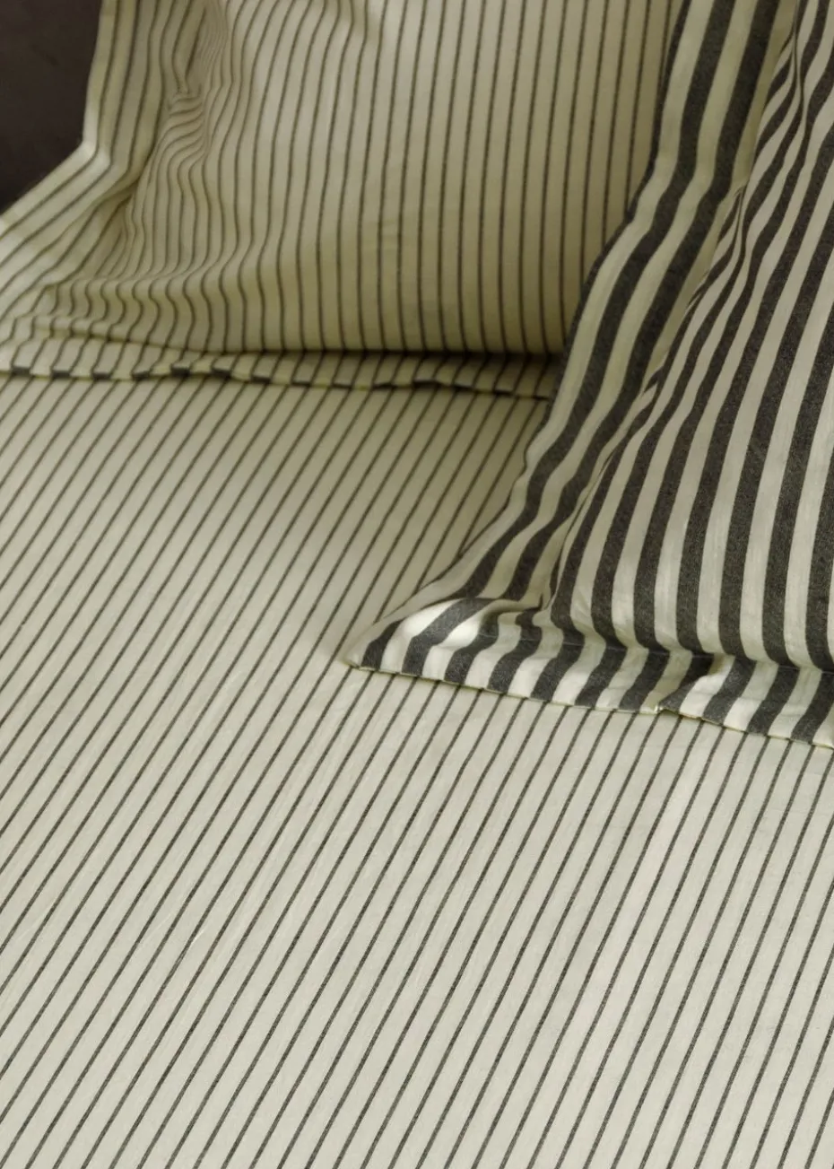 Yard Hebden Melange Stripe Fitted Sheet