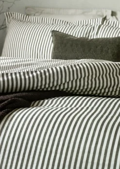 Yard Hebden Melange Stripe Cotton Duvet Cover Set