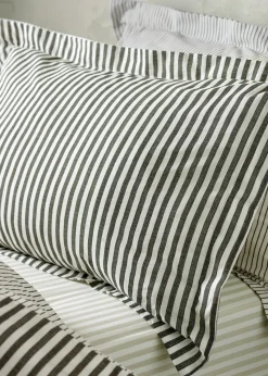 Yard Hebden Melange Stripe Cotton Duvet Cover Set
