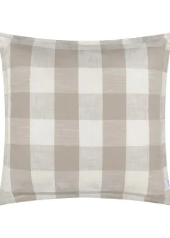 Yard Natural Chesil Check 100% Cotton Outdoor Outdoor Cushion
