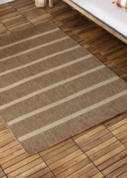 Yard Tala Natural Stripe Jute Effect Indoor/Outdoor Rug