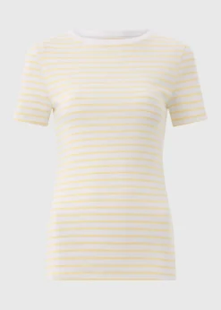 Yellow Fitted Stripe T-Shirt