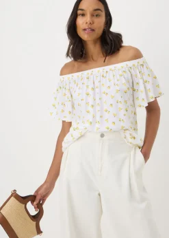 Yellow Lemons Bardot Blouse