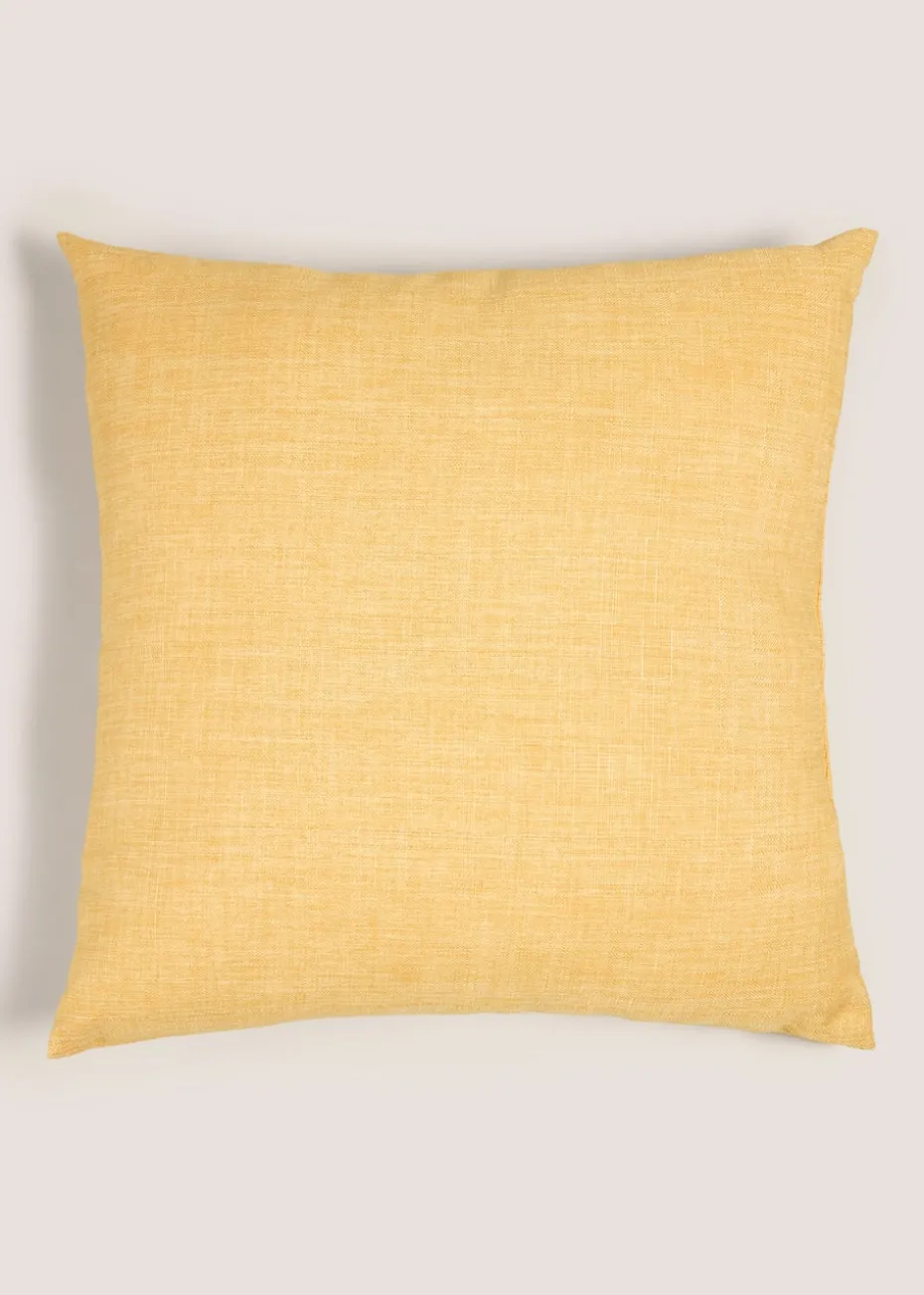 Yellow Linen-Look Cushion