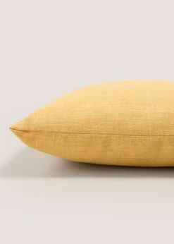 Yellow Linen-Look Cushion