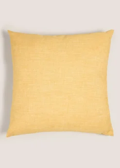 Yellow Linen-Look Cushion