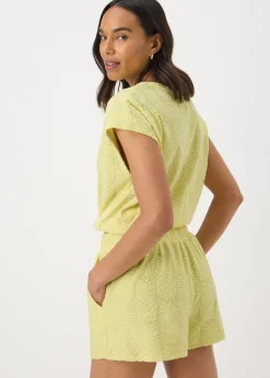 Yellow Pineapple Towelling Shorts