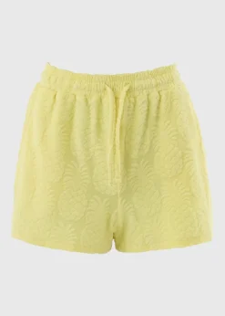 Yellow Pineapple Towelling Shorts