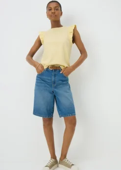 Yellow Ruffle Sleeve T-Shirt