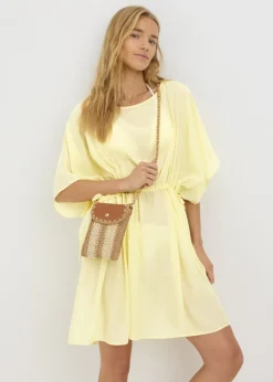 Yellow Tie Waist Kaftan