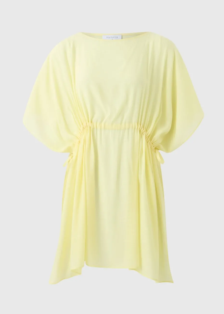 Yellow Tie Waist Kaftan