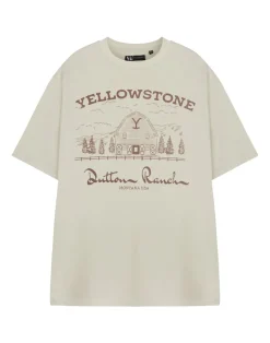 Yellowstone Beige Barn Short Sleeved T-Shirt Oatmeal