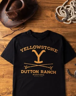 Yellowstone Black Dutton Ranch Short Sleeved T-Shirt