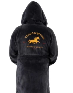 Yellowstone Blue Dutton Ranch Montana Hooded Bathrobe