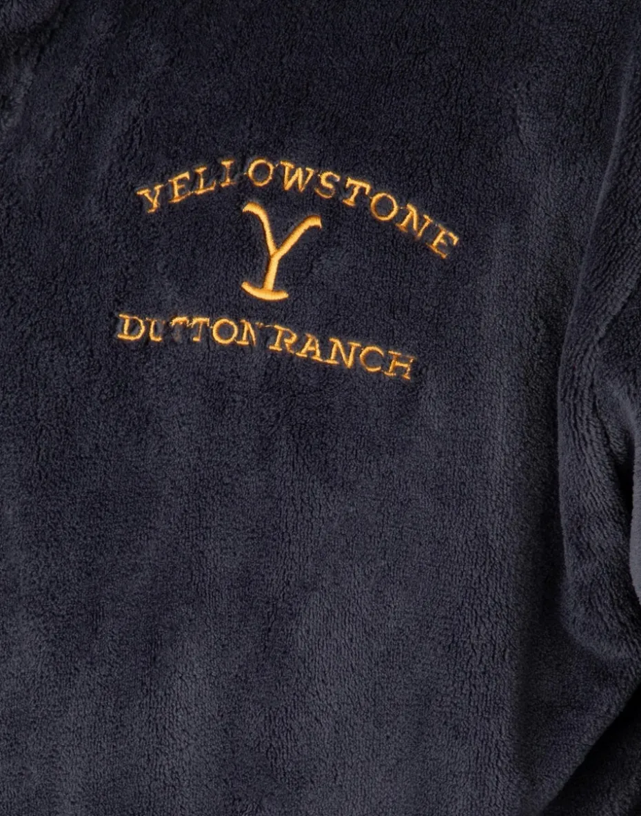 Yellowstone Blue Dutton Ranch Montana Hooded Bathrobe