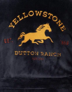 Yellowstone Blue Dutton Ranch Montana Hooded Bathrobe
