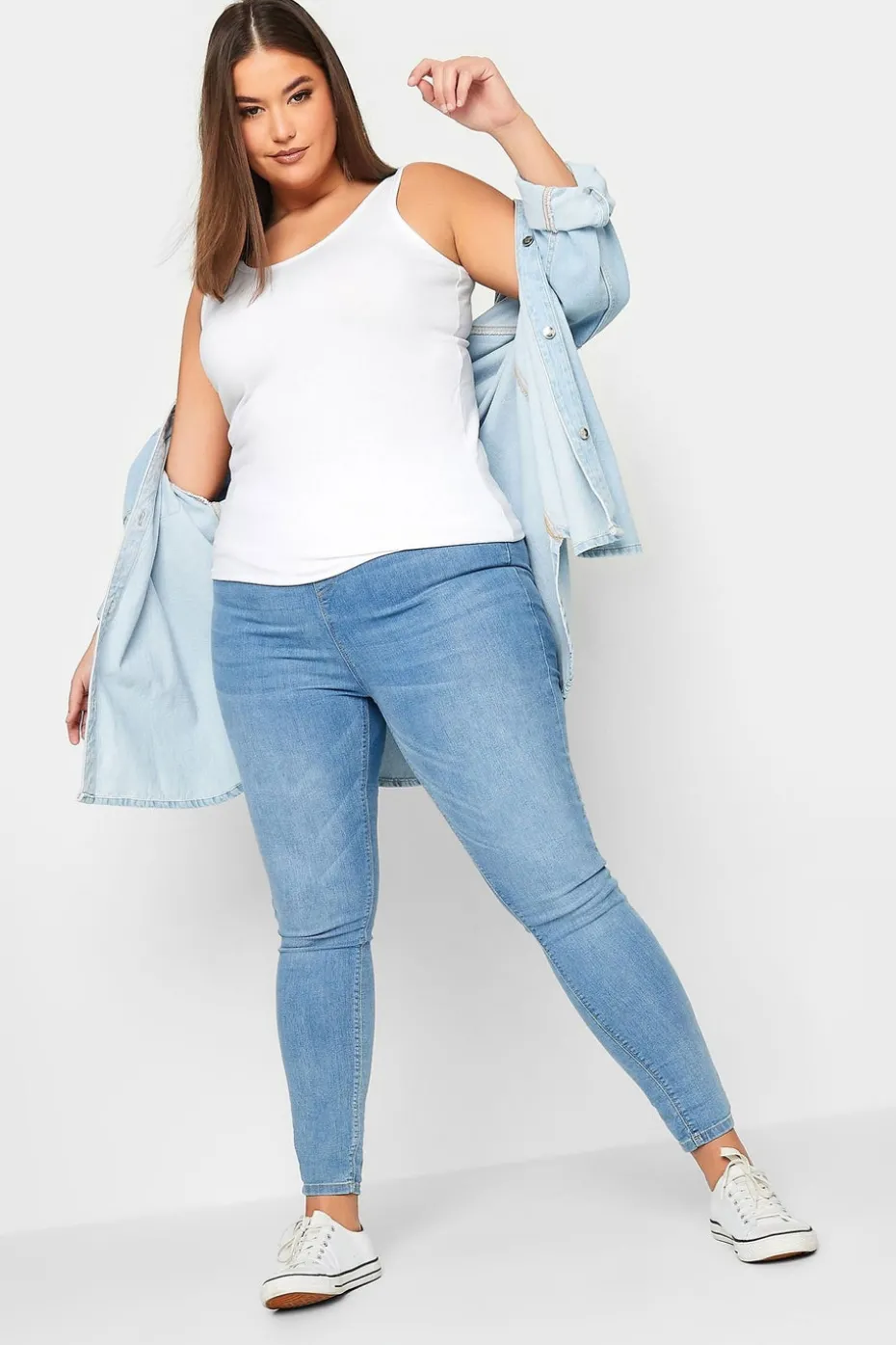 Yours 2 Pack Curve Black & White Longline Vest Tops