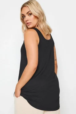 Yours 2 Pack Curve Black Core Vest Tops