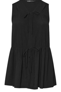 Yours Curve Black Bow Tie Front Top