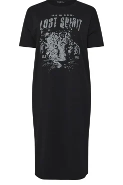 Yours Curve Black 'Lost Spirit' Stud Midaxi Dress