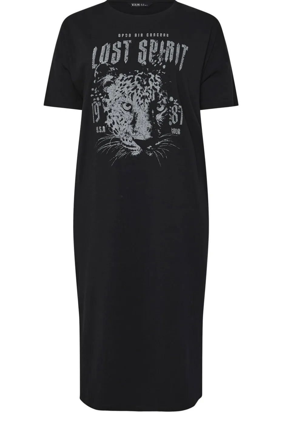 Yours Curve Black 'Lost Spirit' Stud Midaxi Dress