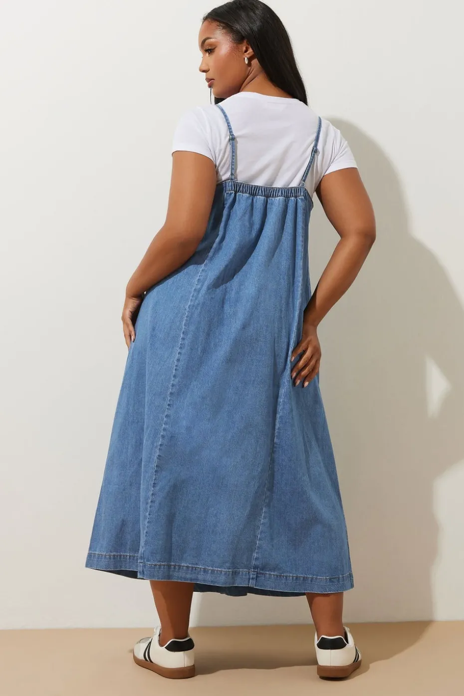 Yours Curve Blue Denim Maxi Dress