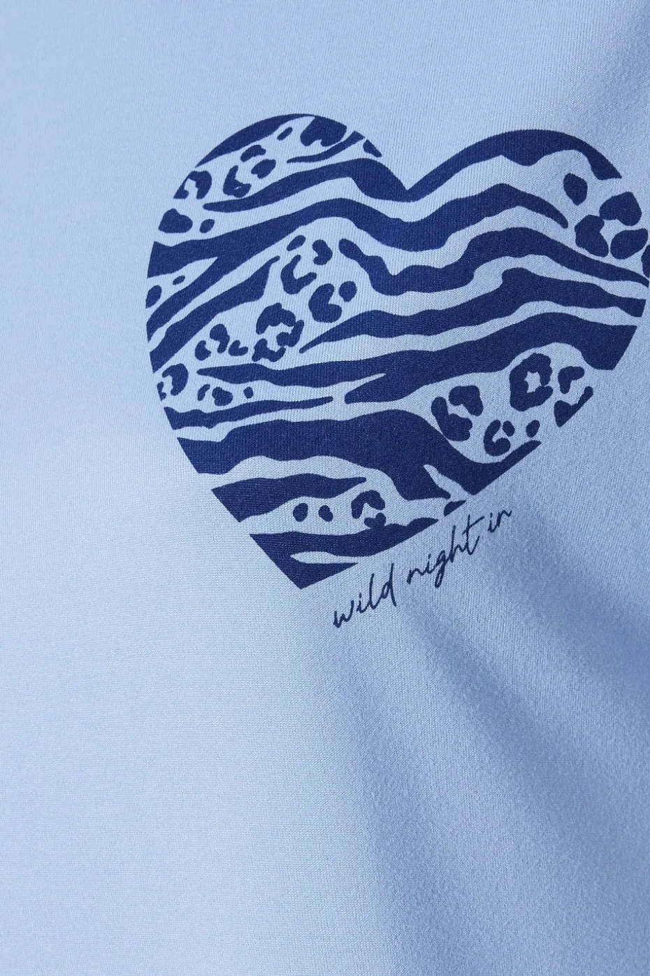 Yours Curve Blue Wild Night In Animal Print Short Pyjama Set