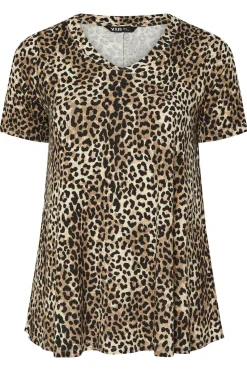 Yours Curve Brown Leopard Print Swing Top