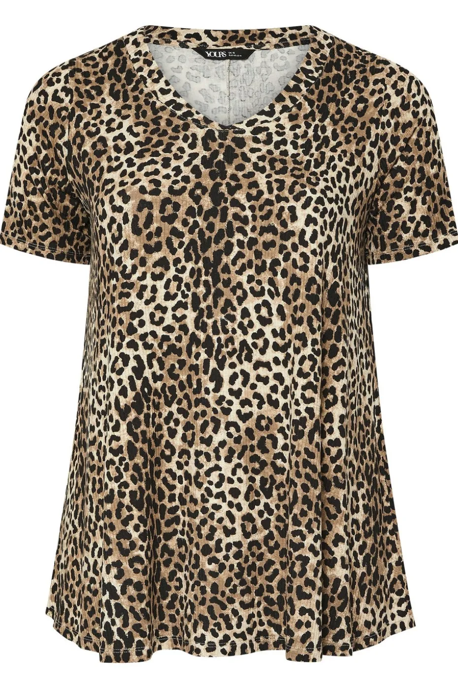 Yours Curve Brown Leopard Print Swing Top
