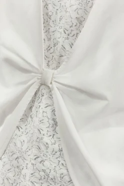 Yours Curve Ivory White Lace Insert Vest Top