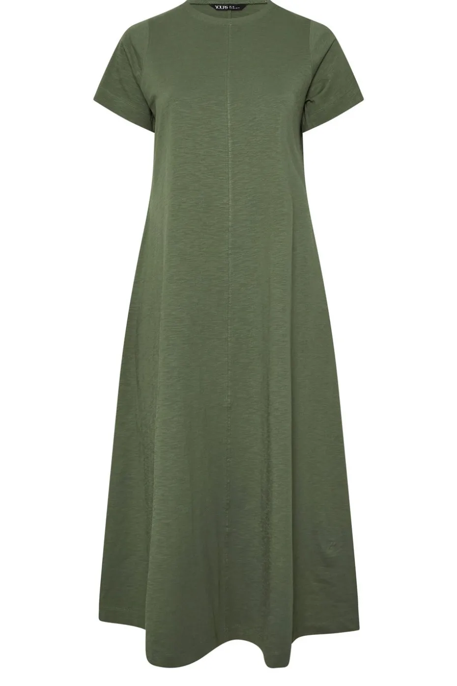 Yours Curve Khaki Green Midaxi T Shirt Dress