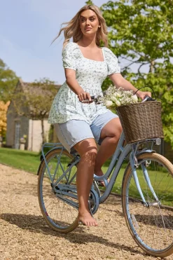 Yours Curve Light Blue Denim Bermuda Shorts